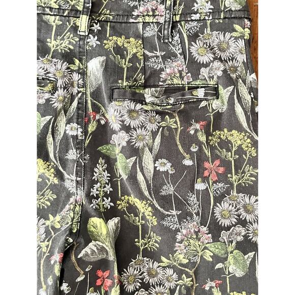 PILCRO Anthropologie Water Lily Jeans Pant •27• Botanical Floral High Wide Leg - Picture 13 of 13